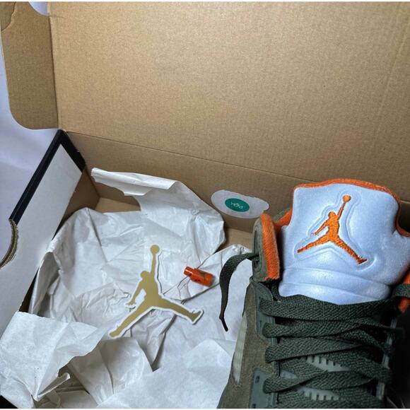 Size 6.5 - Nike Air Jordan 5 Retro GS Olive 2024 Men's Shoes Ships Now - Picture 10 of 10